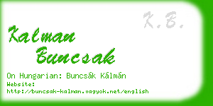 kalman buncsak business card